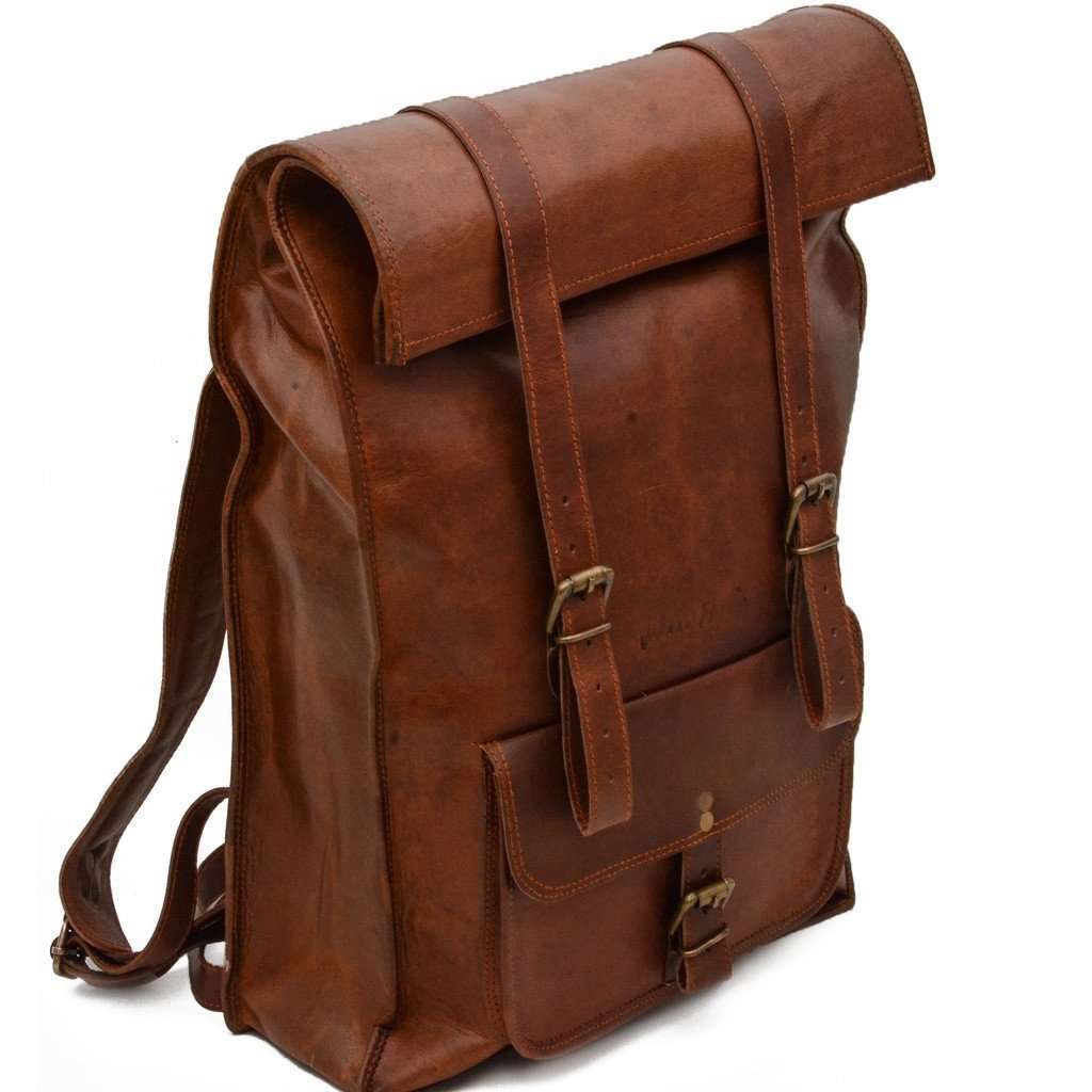 Leather Rolltop Backpack - Inspired Atelier