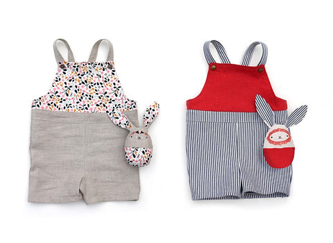 kiriki press bunny and childrens overalls pattern