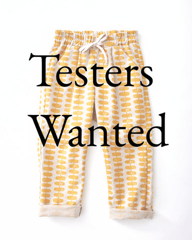 testers wanted for sewing patterns