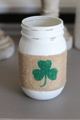 Mason Jar Clover decor