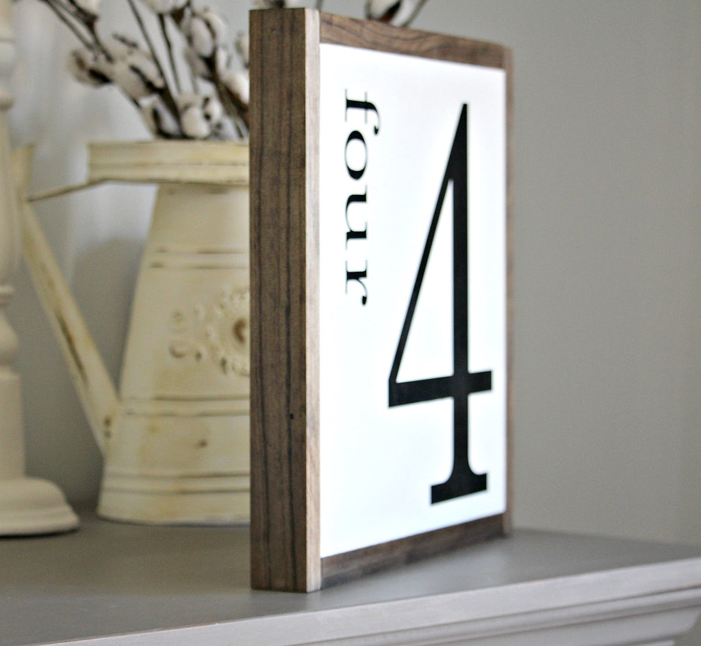 Rustic Wall Hangings Farmhouse Framed Rustic Number 3 Jarful House