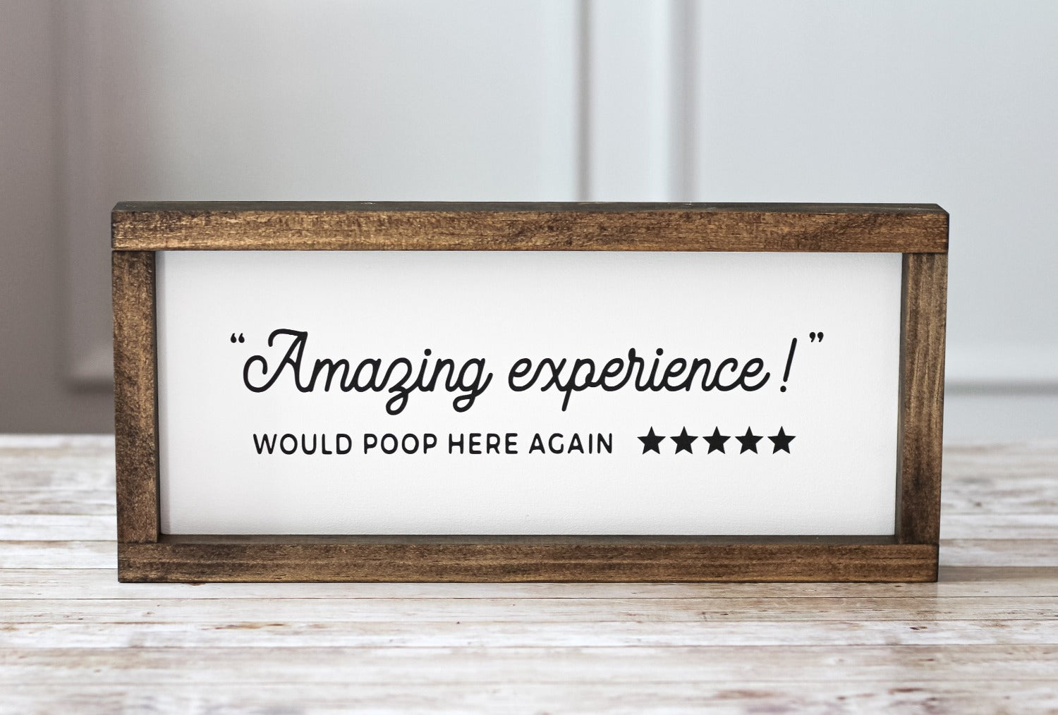 Bathroom Wall Decor Funny Sign Amazing Experience Would Poop Here A Jarful House