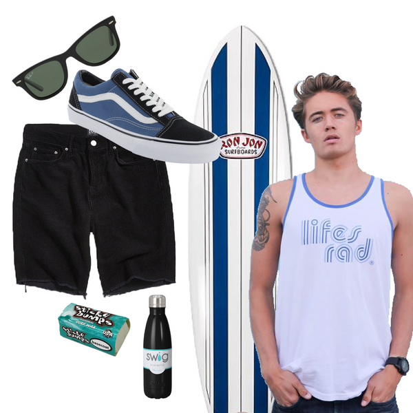 Dude, what could be better than a style that will take you from the surf to Las Olas? You'll love this guy-themed board heading into Memorial Day weekend!