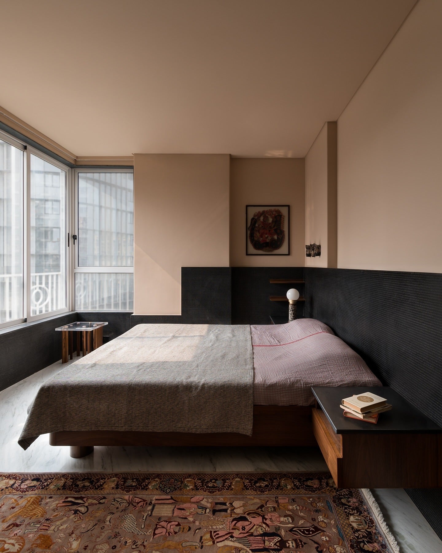 6. Minimalist Modern with Maroon Contrast - red and black bedroom ideas