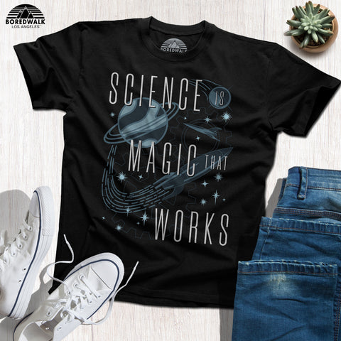 Boredwalk Science Is Magic That Works Kurt Vonnegut Quote Shirt