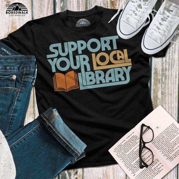 Boredwalk Support Your Local Library Shirt