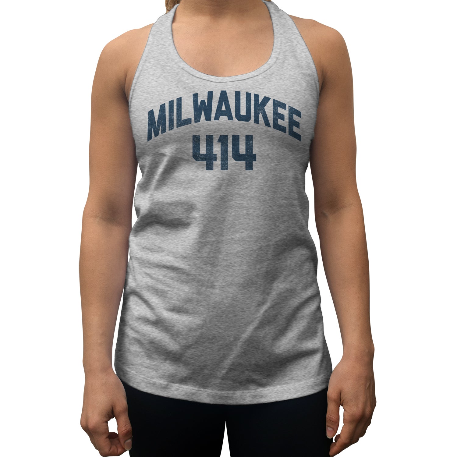 Women S Milwaukee 414 Area Code Racerback Tank Top Boredwalk