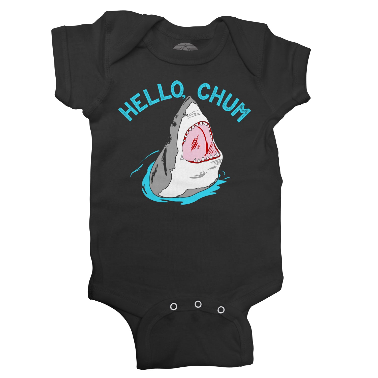 Hello Chum Shark Infant Bodysuit - unisex Fit, 6M / Black