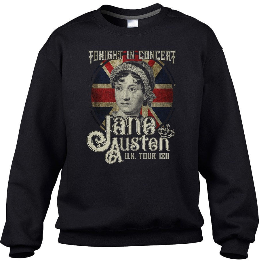 Jane Austen Rock and Roll UK Tour Sweatshirt - Unisex Fit - Boredwalk