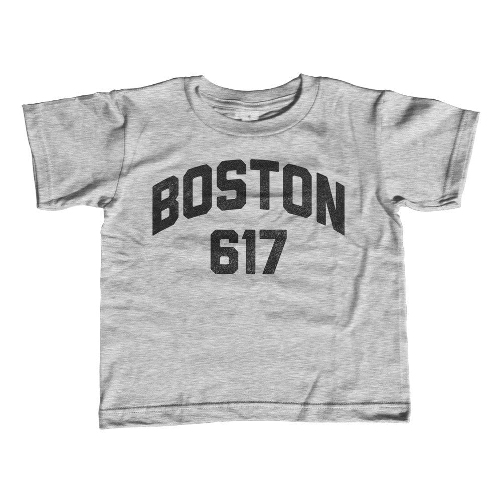 BoredWalk Men's Boston 617 Area Code T-Shirt, Medium / Kelly