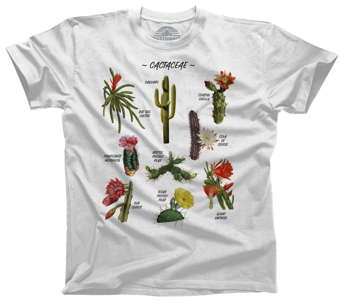 Boredwalk Men's Psychedelica Botanica T-Shirt, Large / White