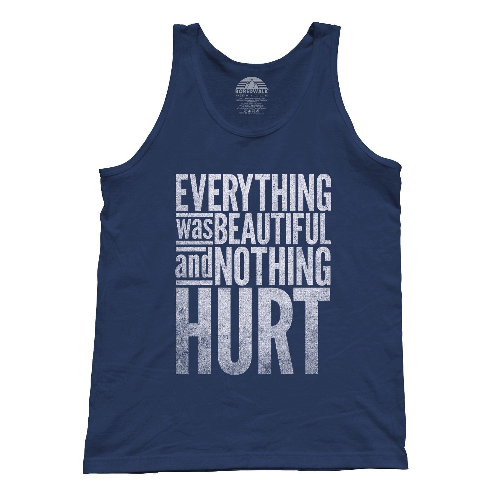 Unisex Everything Was Beautiful and Nothing Hurt Tank Top - Kurt Vonne ...