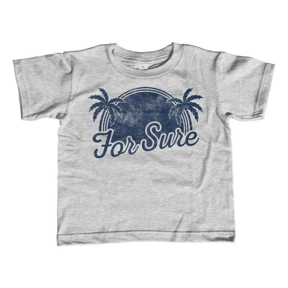 BoredWalk Men's for Sure T-Shirt La California Beach Vacation Palm Trees, Large / Black