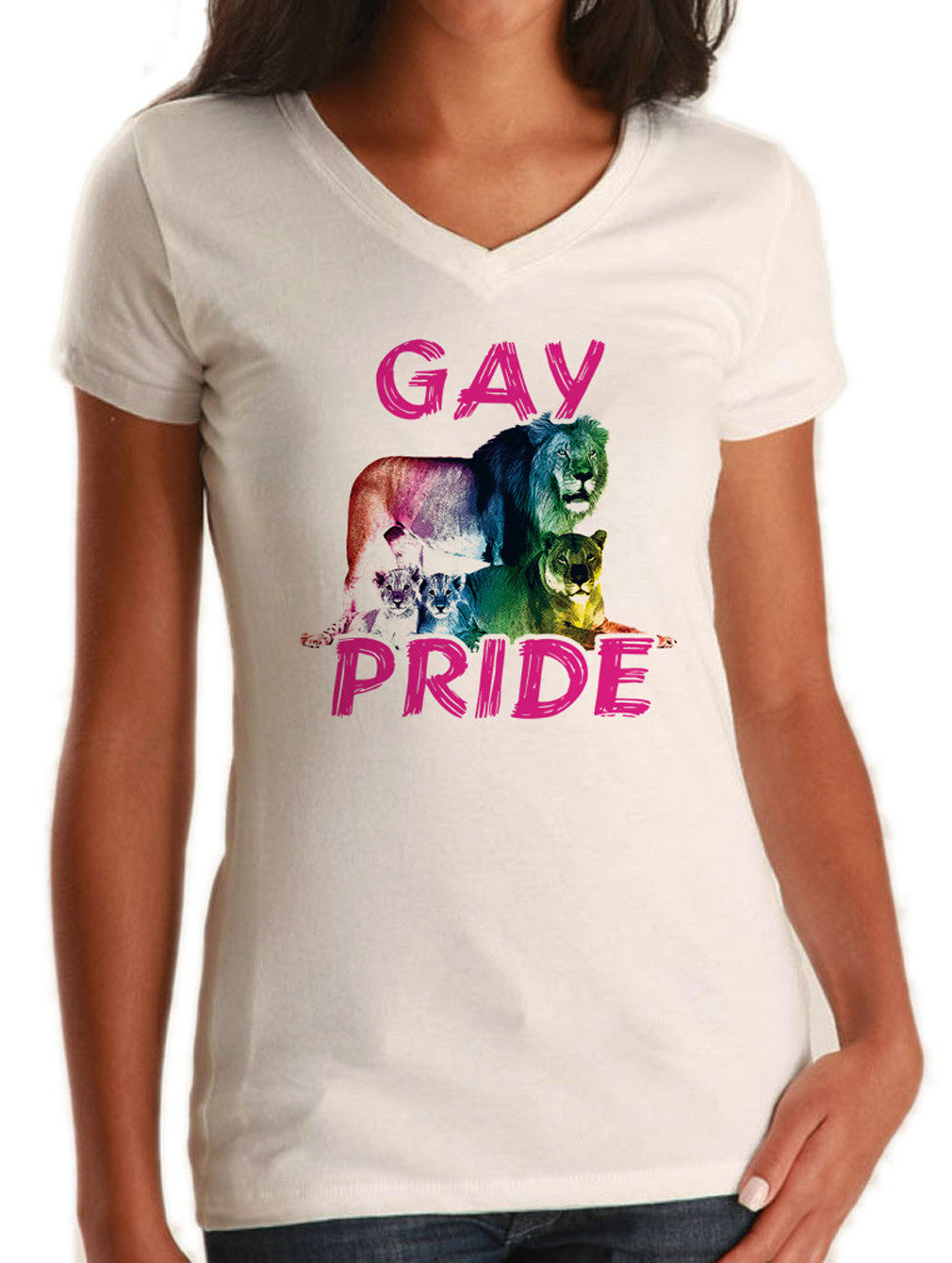 pink lions gay pride shirt