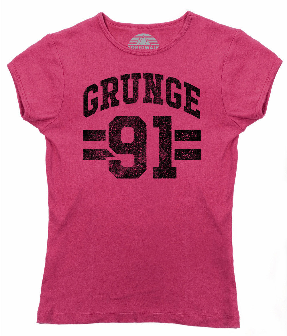 Women's Grunge 91 T-Shirt - Alternative 90s Music Punk Grunge Rock and ...