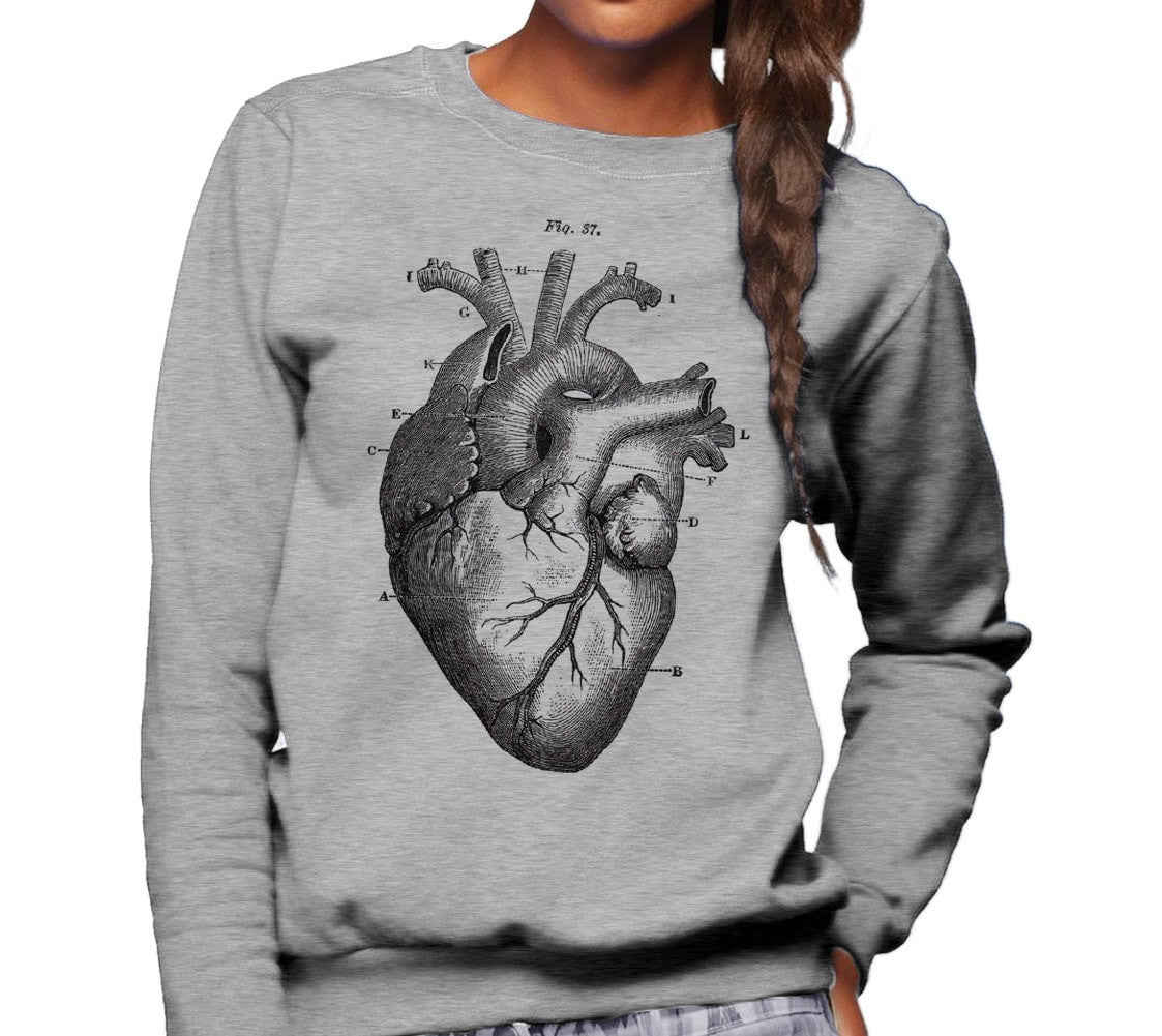 anatomical heart sweatshirt