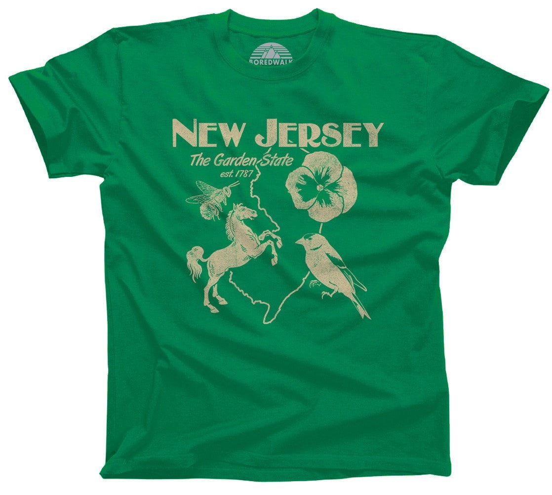 New Jersey T-Shirt Retro Garden State 