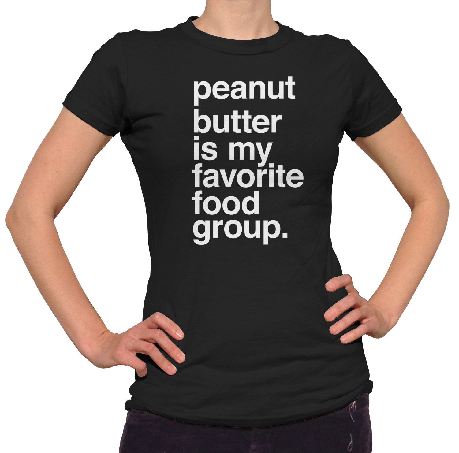 Women's Peanut Butter is My Favorite Food Group T-Shirt