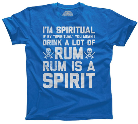 Boredwalk I'm Spiritual I Drink Rum Men's T-Shirt - Royal