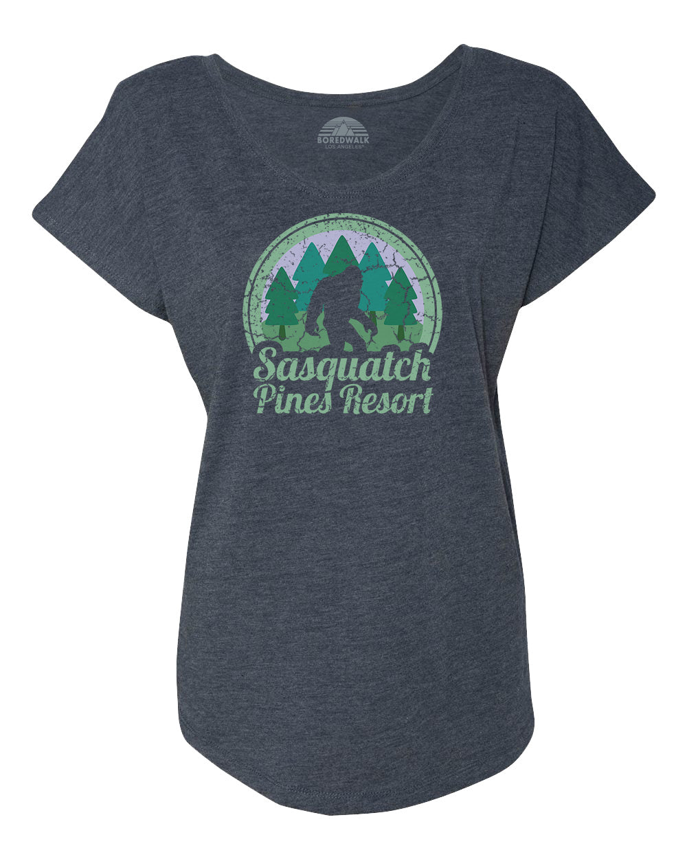 Women's Sasquatch Pines Resort Scoop Neck T-Shirt - Boredwalk