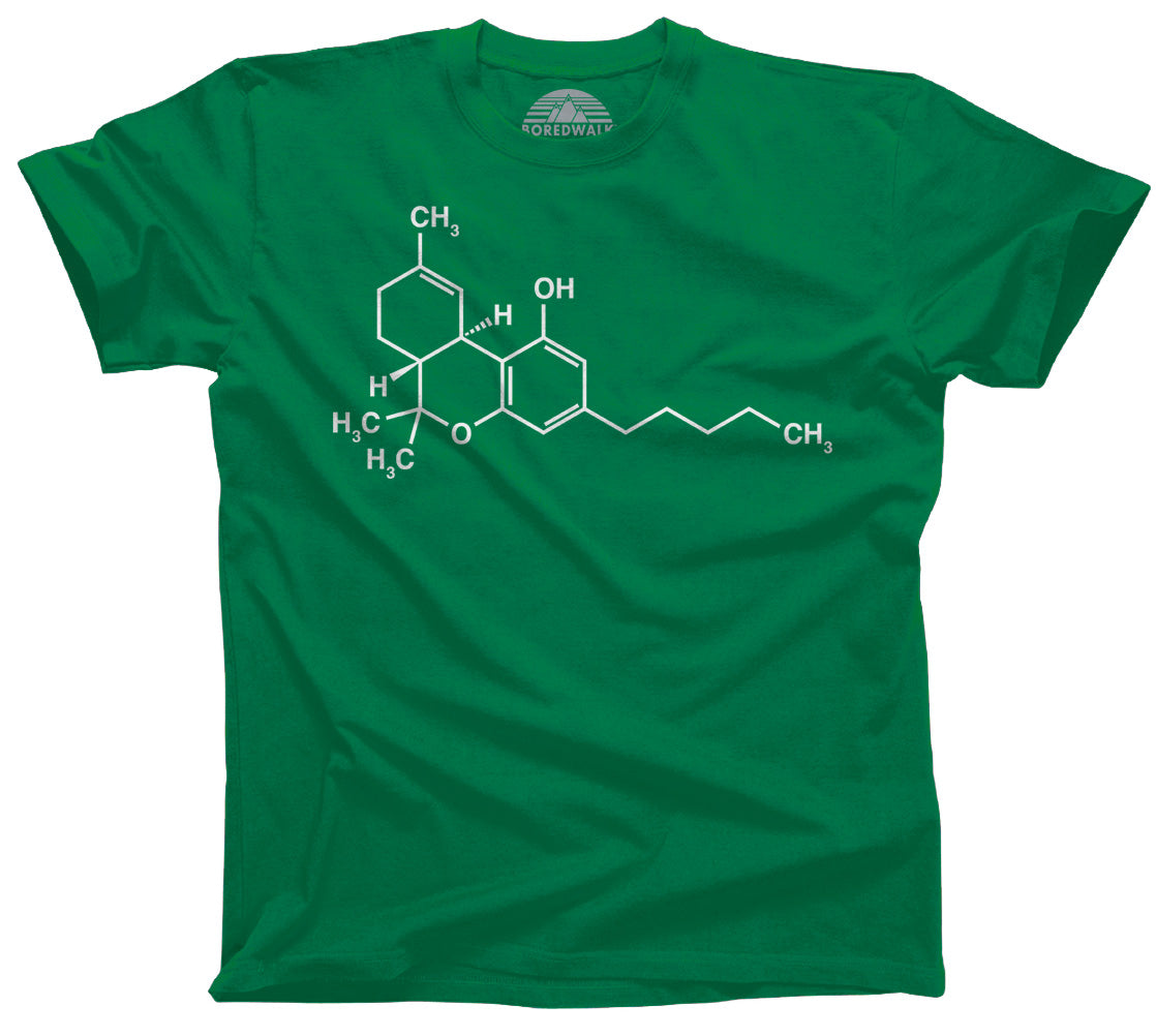 Men's THC Molecule - Stoner Cannabis Shirt - Boredwalk