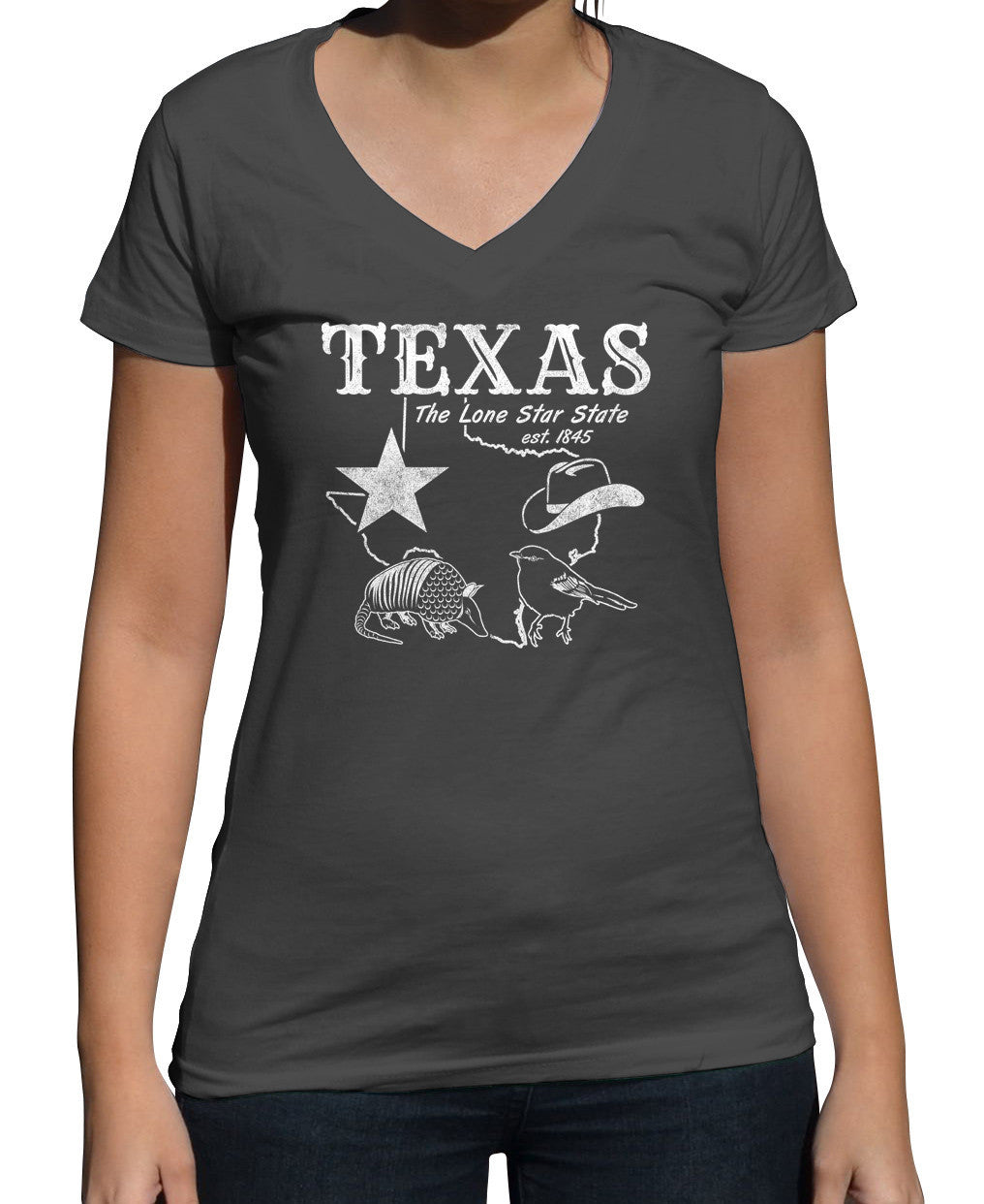 Women's Vintage Texas Vneck T-Shirt Dallas Houston San Antonio Austin ...