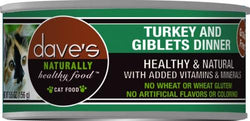 Dave's Naturally Healthy Turkey and Giblets Pate Dinner Canned Cat Food image