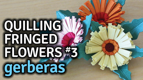 Quilling Fringed Flowers #3 Gerbera - Free SVG and PDF Pattern