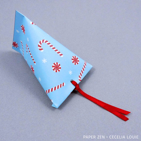 Snowflake Candy Cane Christmas - Free Printable PDF Box