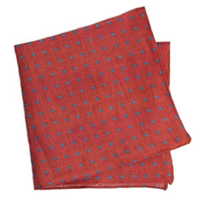 coral pocket square