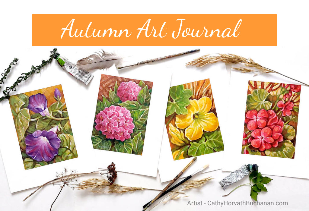 autumn art journal graphic