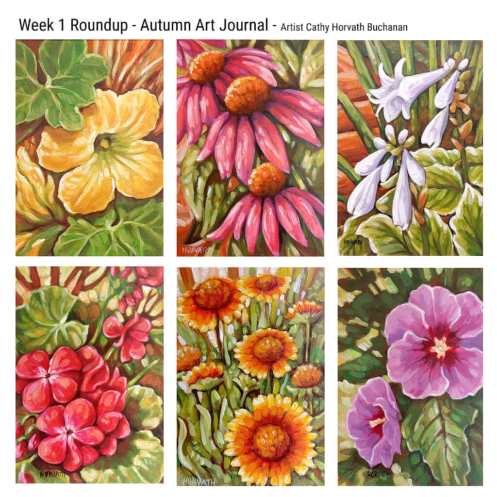 week 1 flowers plein air