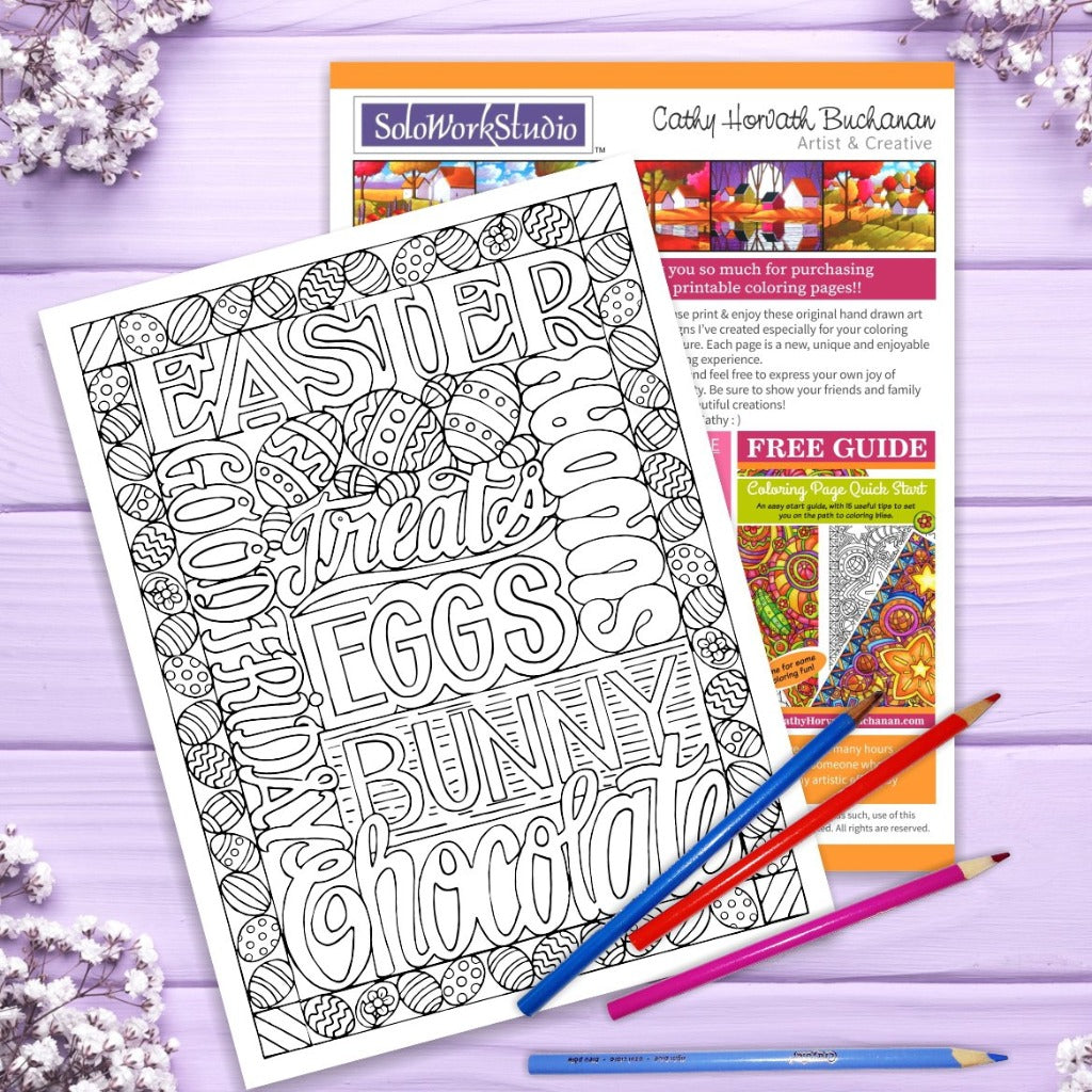 Download Happy Easter 8 Pack of Coloring Pages, PDF Download ...