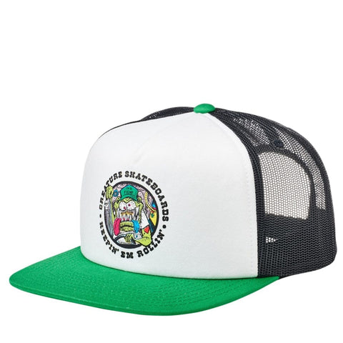 Creature | Keepin Em Rollin Mesh Trucker Hat - Black/White