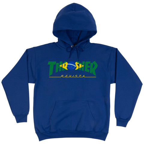 Thrasher | Brazil Revista Pullover Sweatshirt - Royal Blue