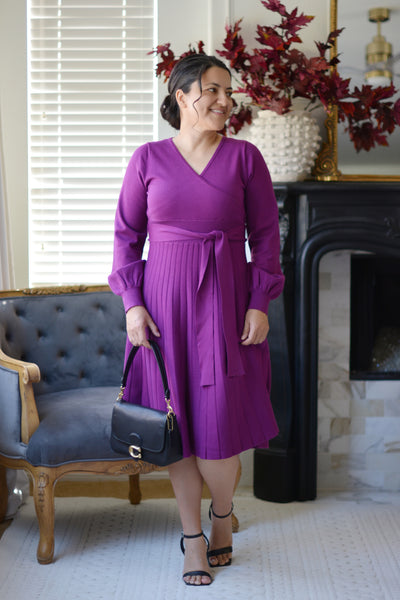 Chantal Magenta Knit Dress