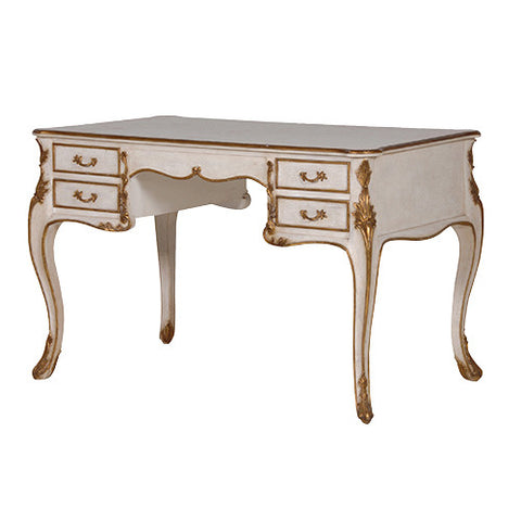 French Desk And Vanity Chateau White Luxury Window Treatments