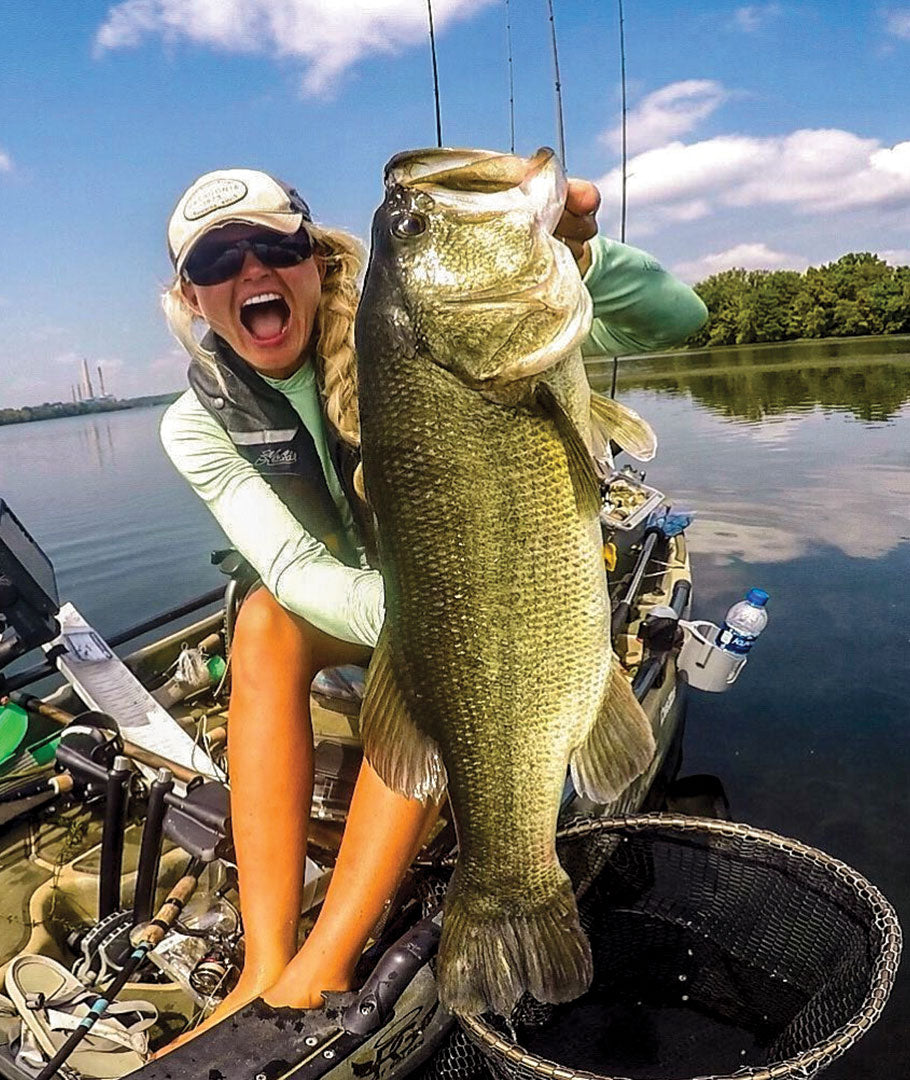 AFTCO Cute Fishing Apparel | Kristine Fischer Holding A Hog / Freshwater Bass