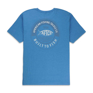 AFTCO Men's Black Sea S/S T-Shirt - Azure Heather - M