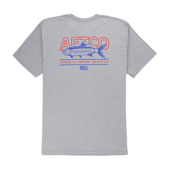 AFTCO Men's Radar S/S T-Shirt - Graphite Heather - Medium
