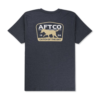 AFTCO Men's Sunset Views SS T-Shirt - Midnight Heather - L