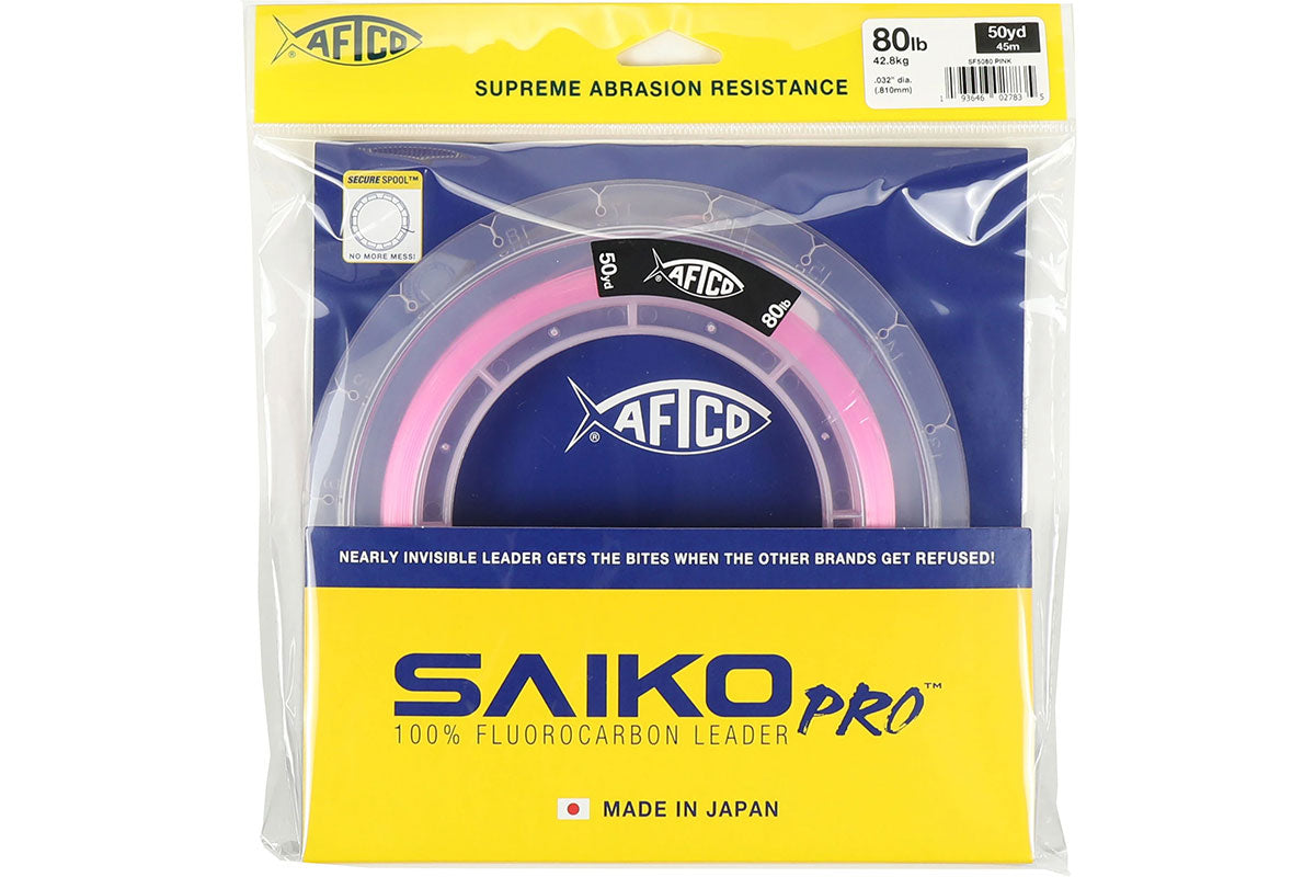 Capt. Moe prefers Saiko Pro Fluoro in pink for maximum bites