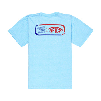 AFTCO Bass Patch Long Sleeve T-Shirt Bluesteel Heather / S