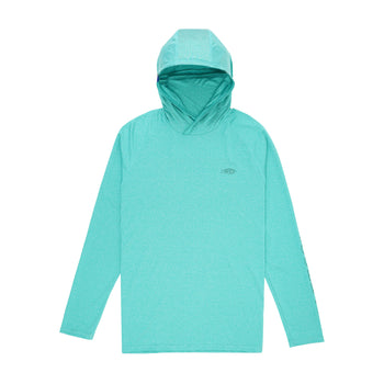 AFTCO Air O Mesh Hoodie, 2XL, Ocean Wave Heather