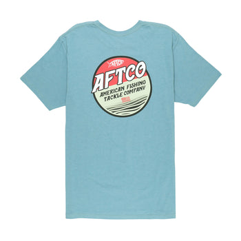 AFTCO Men's Root Beer SS T-Shirt - Bahama Heather - 2x