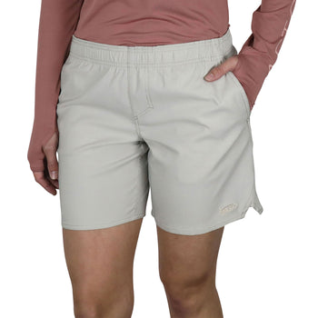 Women's Microbyte Fishing Shorts White / 2