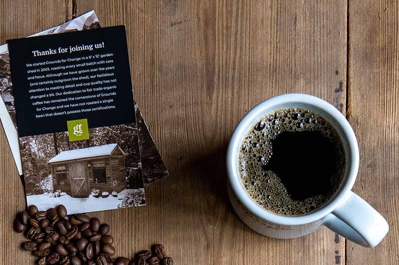 Grounds for Change Coffee is a certified B Corporation