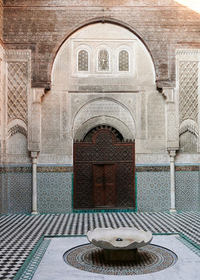 a Moroccan Mosque showcases the beauty of Moroccan zellige tile