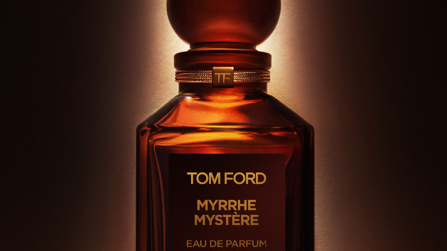 Myrrhe Mystère eau de parfum in brown glass bottle