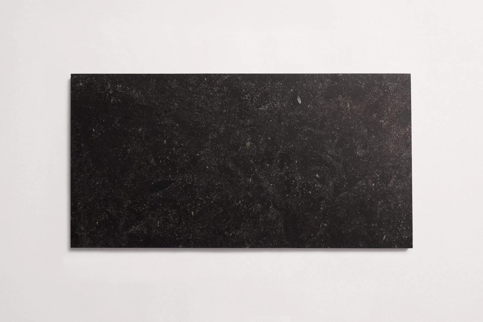 matte black limestone tile